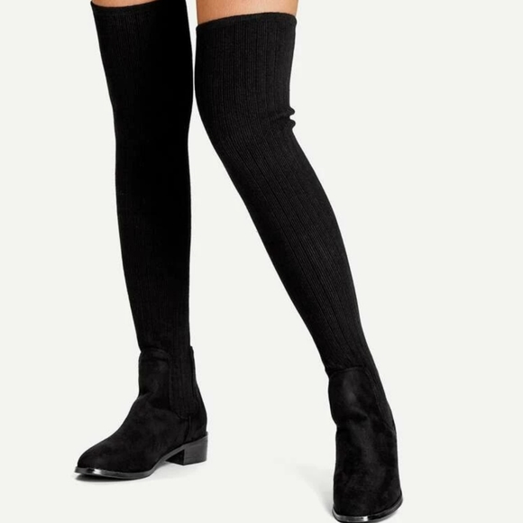 Over the knee knit boots - Picture 3 of 4